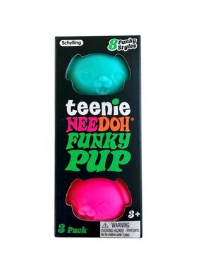 NIB Teenie NeeDoh Funky Pup 3-Pack Fidget Toy Schylling